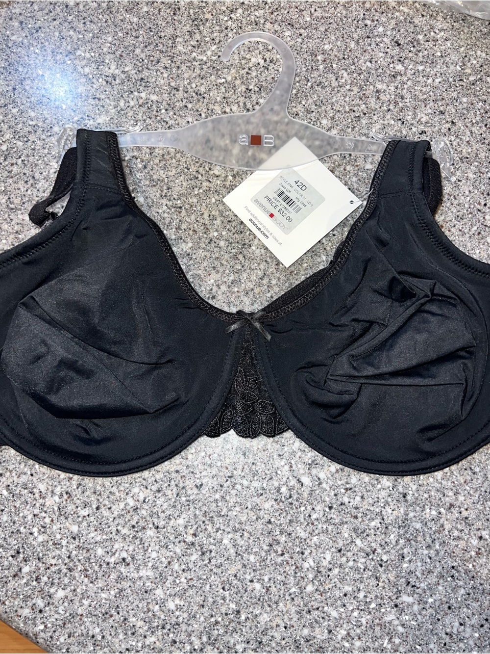 Avenue Black Underwire Full Coverage Bra-Proceeds benefit a cure